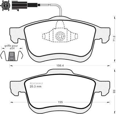 MGA 1213 - Kit de plaquettes de frein, frein à disque cwaw.fr