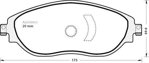 MGA 1286 - Kit de plaquettes de frein, frein à disque cwaw.fr