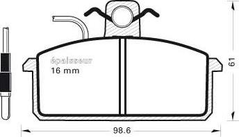 MGA 128 - Kit de plaquettes de frein, frein à disque cwaw.fr