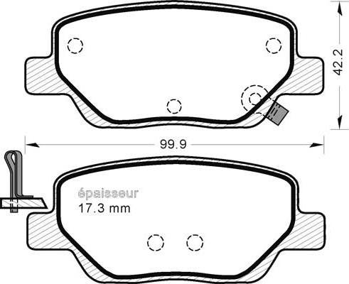 MGA 1239 - Kit de plaquettes de frein, frein à disque cwaw.fr