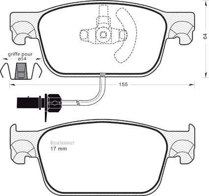 MGA 1234 - Kit de plaquettes de frein, frein à disque cwaw.fr