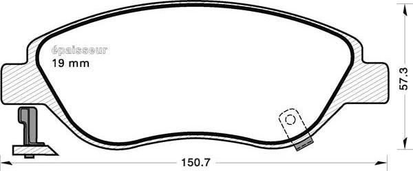 MGA 1236 - Kit de plaquettes de frein, frein à disque cwaw.fr