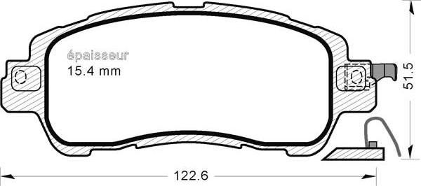 MGA 1230 - Kit de plaquettes de frein, frein à disque cwaw.fr