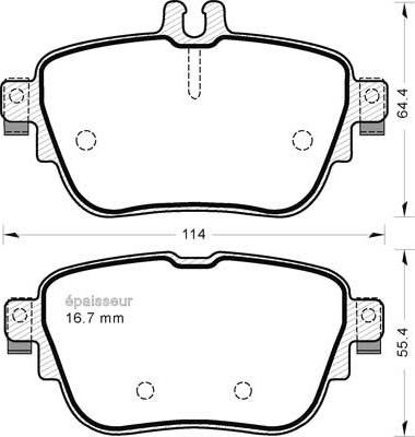 Mercedes-Benz 4209203 - Kit de plaquettes de frein, frein à disque cwaw.fr