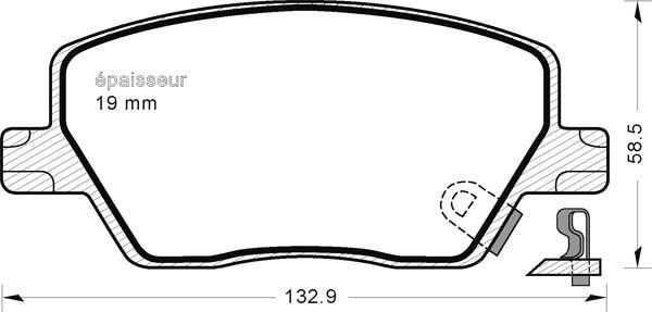 MGA 1237 - Kit de plaquettes de frein, frein à disque cwaw.fr