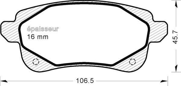 MGA 1224 - Kit de plaquettes de frein, frein à disque cwaw.fr