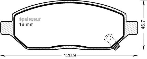 MGA 1225 - Kit de plaquettes de frein, frein à disque cwaw.fr