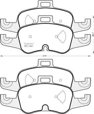 ATE 607312 - Kit de plaquettes de frein, frein à disque cwaw.fr