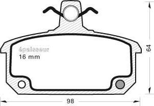 FTE BL1124A2 - Kit de plaquettes de frein, frein à disque cwaw.fr