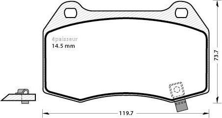 MGA 1276 - Kit de plaquettes de frein, frein à disque cwaw.fr