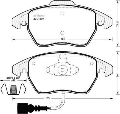 MGA 1273 - Kit de plaquettes de frein, frein à disque cwaw.fr