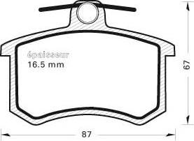 MGA 170 - Kit de plaquettes de frein, frein à disque cwaw.fr