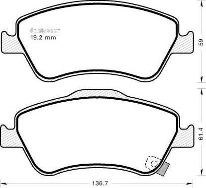 AISIN SN108P - Kit de plaquettes de frein, frein à disque cwaw.fr