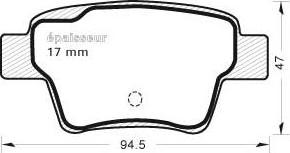 MGA 842 - Kit de plaquettes de frein, frein à disque cwaw.fr