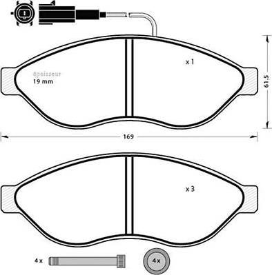 HELLA 530032862 - Kit de plaquettes de frein, frein à disque cwaw.fr