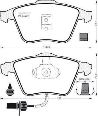 Valeo 670750 - Kit de plaquettes de frein, frein à disque cwaw.fr