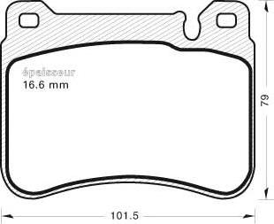 MGA 853 - Kit de plaquettes de frein, frein à disque cwaw.fr