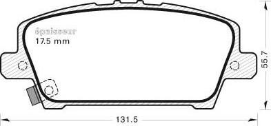 MGA 869 - Kit de plaquettes de frein, frein à disque cwaw.fr