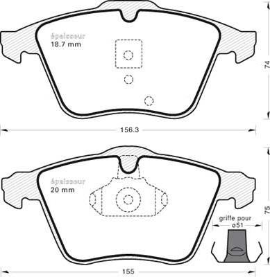 Stellox 001 088-SX - Kit de plaquettes de frein, frein à disque cwaw.fr