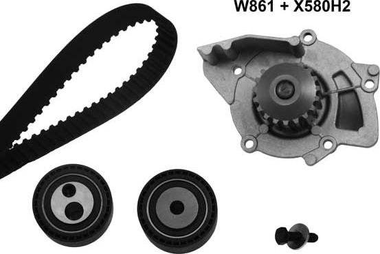 MGA 861K4 - Pompe à eau + kit de courroie de distribution cwaw.fr