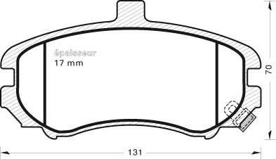 MGA 807 - Kit de plaquettes de frein, frein à disque cwaw.fr