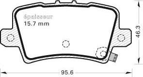 MGA 815 - Kit de plaquettes de frein, frein à disque cwaw.fr