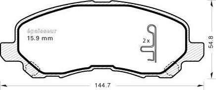 MGA 884 - Kit de plaquettes de frein, frein à disque cwaw.fr