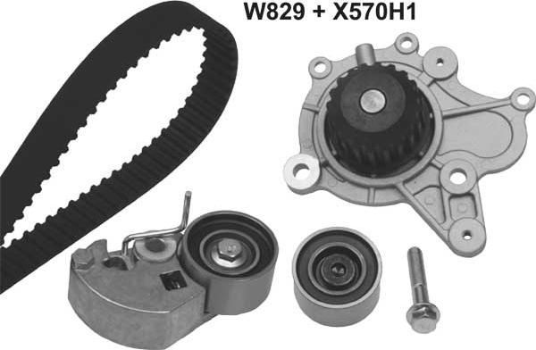 MGA 829K1 - Pompe à eau + kit de courroie de distribution cwaw.fr