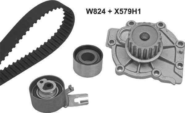 MGA 824K1 - Pompe à eau + kit de courroie de distribution cwaw.fr