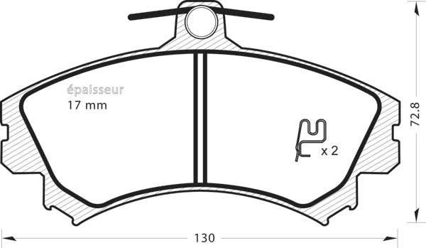 MGA 875 - Kit de plaquettes de frein, frein à disque cwaw.fr