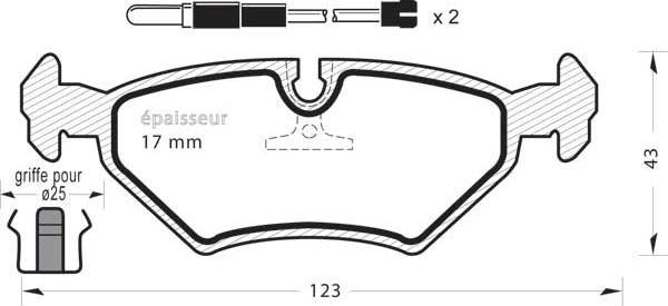 MGA 876 - Kit de plaquettes de frein, frein à disque cwaw.fr