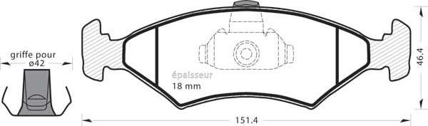 MGA 399 - Kit de plaquettes de frein, frein à disque cwaw.fr