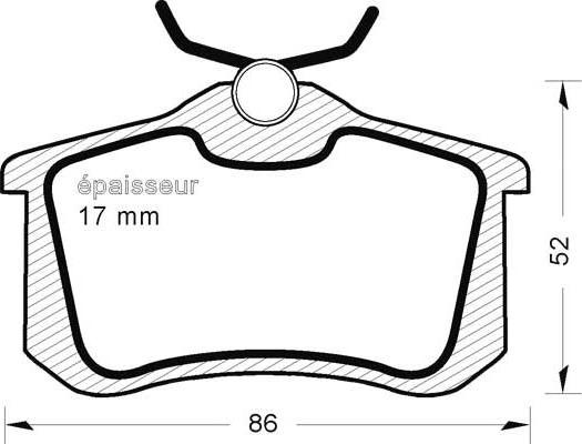 MGA 397 - Kit de plaquettes de frein, frein à disque cwaw.fr