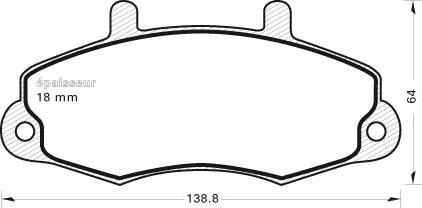 MGA 349 - Kit de plaquettes de frein, frein à disque cwaw.fr