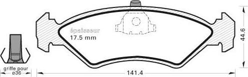 MGA 354 - Kit de plaquettes de frein, frein à disque cwaw.fr