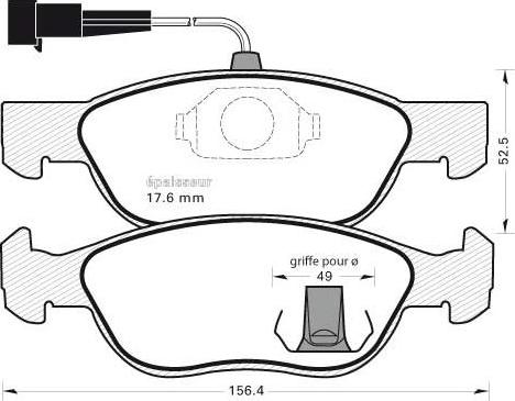 FTE 9001174 - Kit de plaquettes de frein, frein à disque cwaw.fr