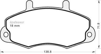 MGA 350 - Kit de plaquettes de frein, frein à disque cwaw.fr