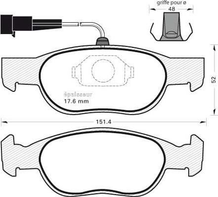 MGA 353 - Kit de plaquettes de frein, frein à disque cwaw.fr