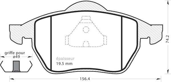 MGA 352 - Kit de plaquettes de frein, frein à disque cwaw.fr