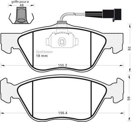 MGA 357 - Kit de plaquettes de frein, frein à disque cwaw.fr