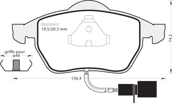 MGA 360 - Kit de plaquettes de frein, frein à disque cwaw.fr