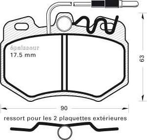 MGA 307 - Kit de plaquettes de frein, frein à disque cwaw.fr