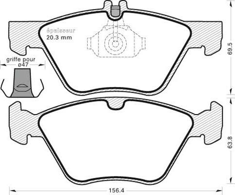 MGA 389 - Kit de plaquettes de frein, frein à disque cwaw.fr