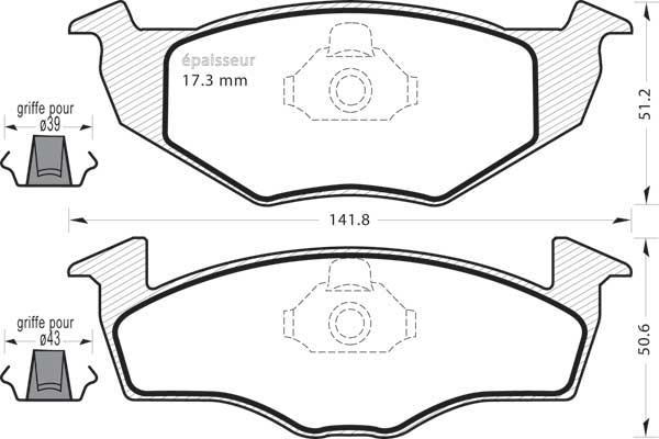 MGA 386 - Kit de plaquettes de frein, frein à disque cwaw.fr