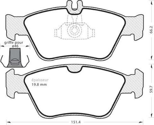 MGA 388 - Kit de plaquettes de frein, frein à disque cwaw.fr