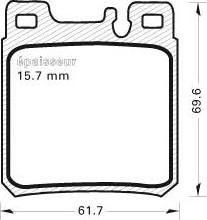 MGA 372 - Kit de plaquettes de frein, frein à disque cwaw.fr