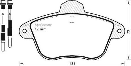 MGA 297 - Kit de plaquettes de frein, frein à disque cwaw.fr