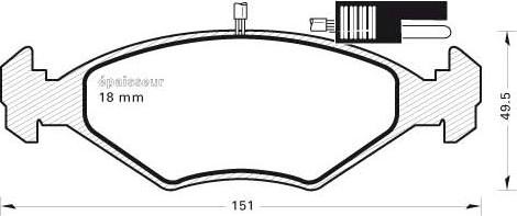 MGA 244 - Kit de plaquettes de frein, frein à disque cwaw.fr