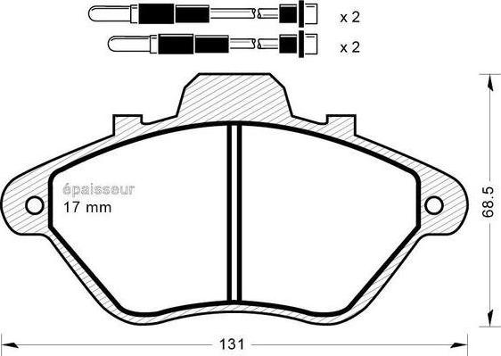 MGA 240 - Kit de plaquettes de frein, frein à disque cwaw.fr