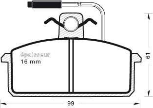 Valeo 168230 - Kit de plaquettes de frein, frein à disque cwaw.fr